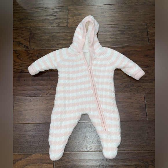 Angel Dear Sherpa Knit Footie Girls 0/3 Months - Picture 1 of 3